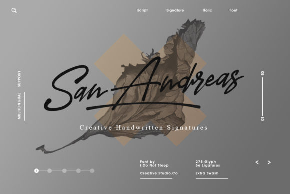 San Andreas: A Script Handwritten Font That Breathes Life into Your Brand